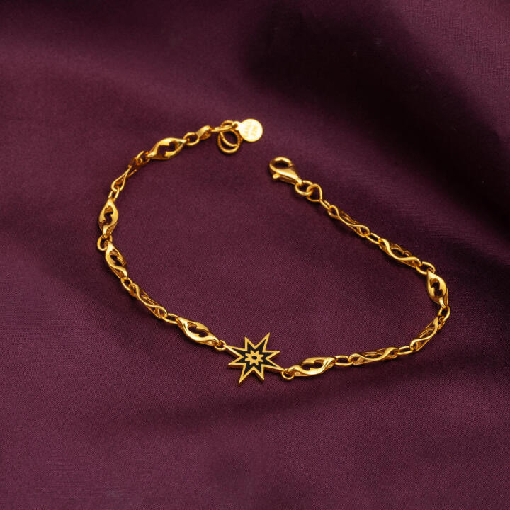 Kuzey Yıldızı İtalyan 22 Ayar Altın Bileklik - 6