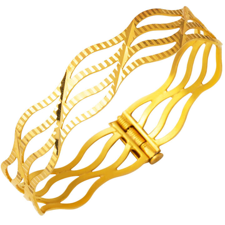 Maraş 22 Ayar Altın Kilitli Bilezik - 1