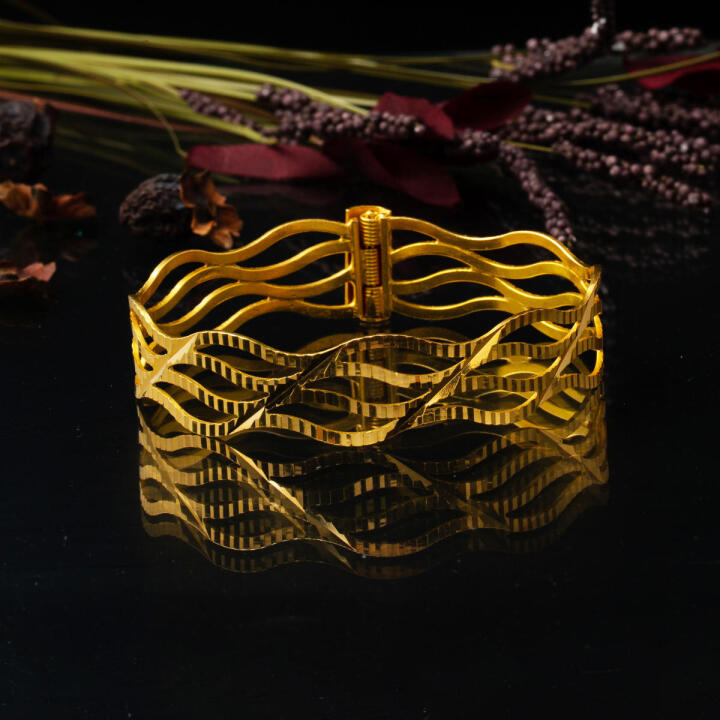 Maraş 22 Ayar Altın Kilitli Bilezik - 3