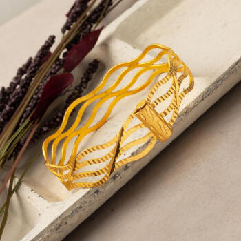 Maraş 22 Ayar Altın Kilitli Bilezik - 4