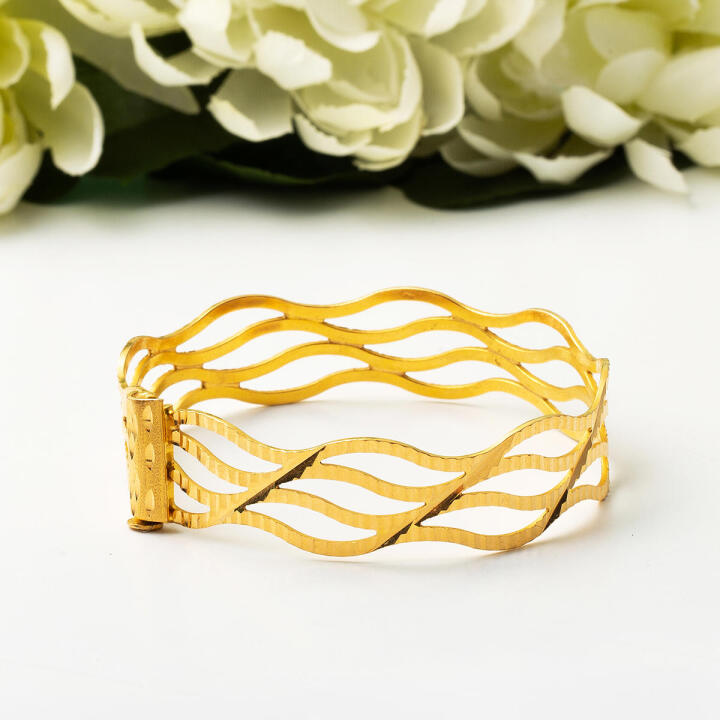 Maraş 22 Ayar Altın Kilitli Bilezik - 5