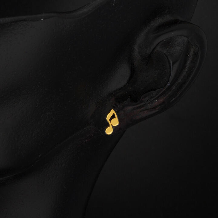 Melodi 22 Ayar Klipsli Altın Küpe - 2