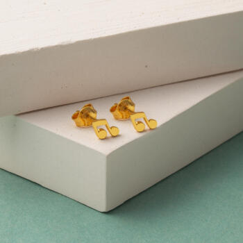 Melodi 22 Ayar Klipsli Altın Küpe - 3