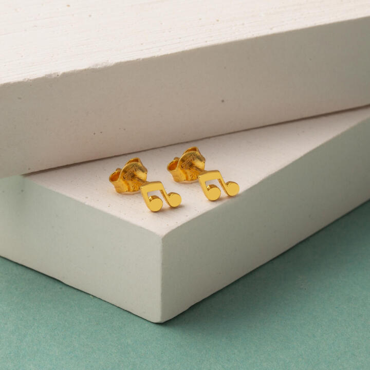 Melodi 22 Ayar Klipsli Altın Küpe - 3