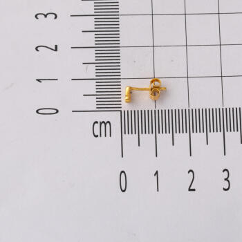 Melodi 22 Ayar Klipsli Altın Küpe - 5