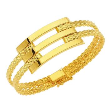 Örgü Kaburga 22 Ayar Altın Kelepçe Bilezik - Bilezikçi