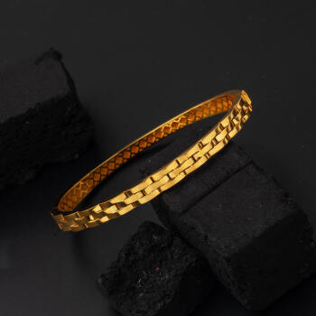 Rolex Kordon 22 Ayar Altın Kilitli Bilezik - 4