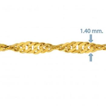 Singapur 22 Ayar Altın Zincir - 5