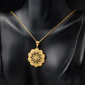 Sırma Madalyon Kolye 22 Ayar Altın - 2