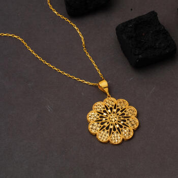Sırma Madalyon Kolye 22 Ayar Altın - 4