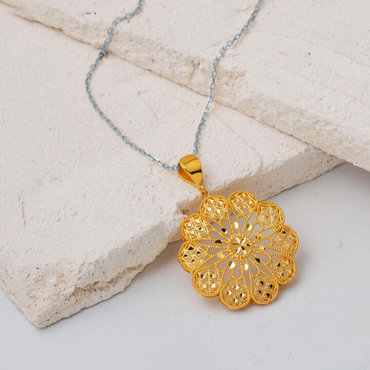 Sırma Madalyon Kolye Ucu 22 Ayar Altın - 3