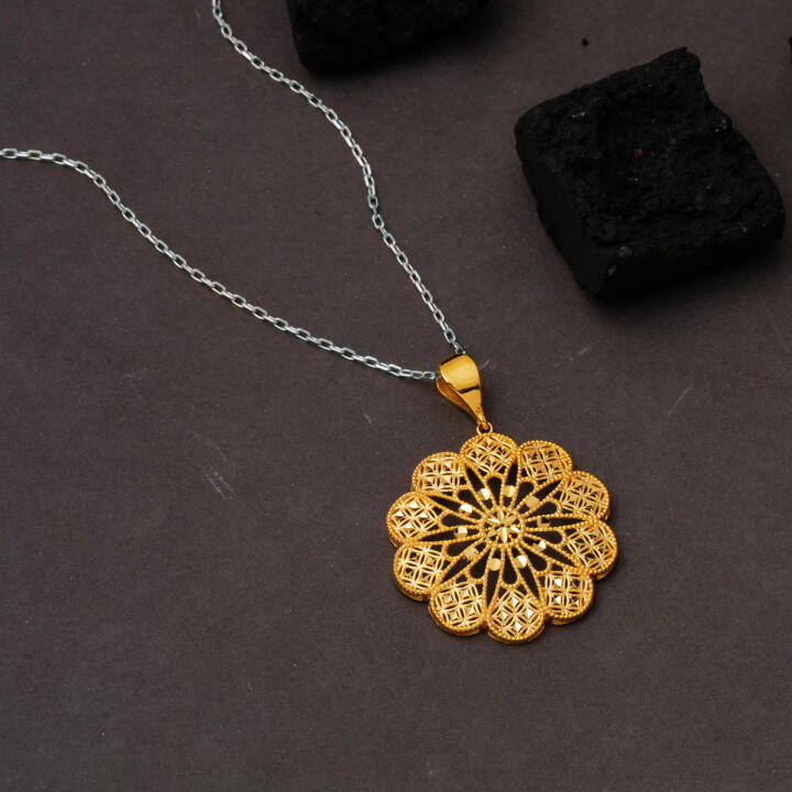 Sırma Madalyon Kolye Ucu 22 Ayar Altın - 4