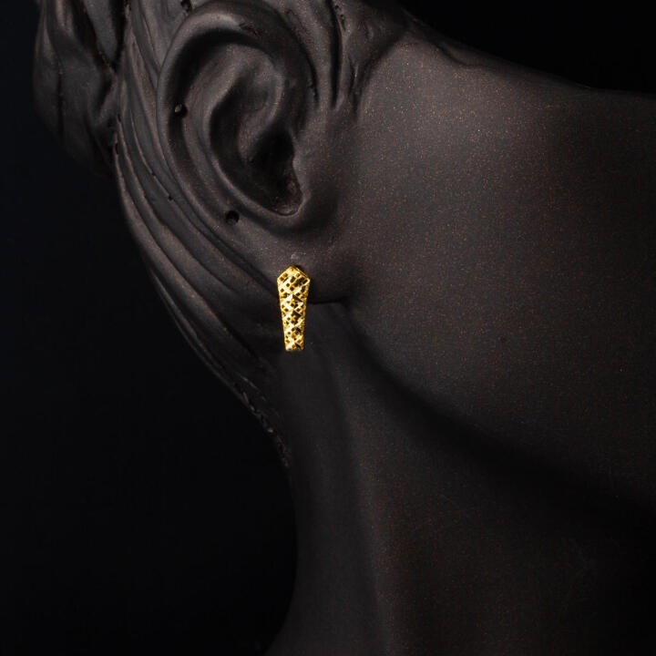 Spor Model Kadın 22 Ayar Altın Küpe - 2