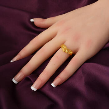 Spor Model Kadın 22 Ayar Altın Yüzük - 2