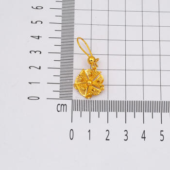 Telkari İşlemeli 22 Ayar Altın Sallantılı Küpe - 6