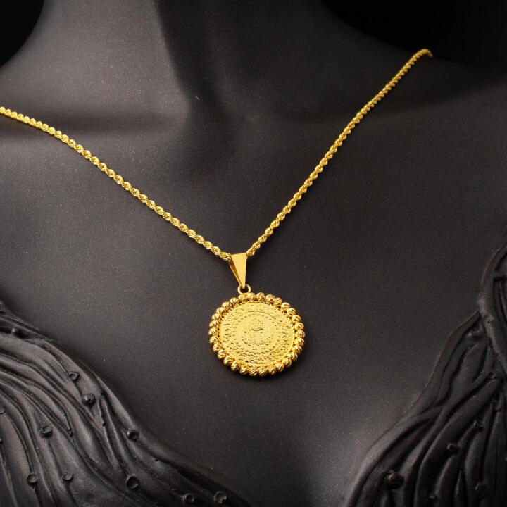 Yarım Altınlı 22 Ayar Dorikalı Kolye - 2