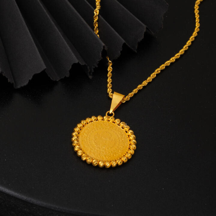 Yarım Altınlı 22 Ayar Dorikalı Kolye - 3