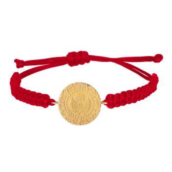 Yarım Altınlı Kırmızı İpli Bileklik - Bilezikçi