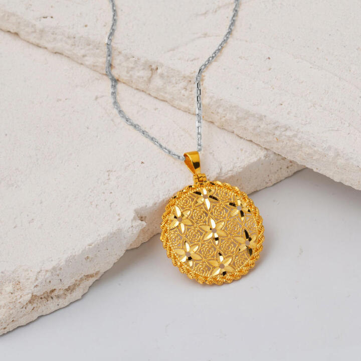 Yaşam Çiçeği 22 Ayar Altın Kolye Ucu - 3