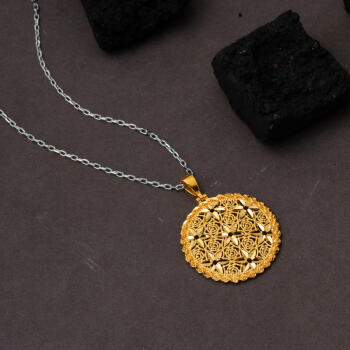 Yaşam Çiçeği 22 Ayar Altın Kolye Ucu - 4