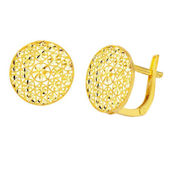 Yaşam Çiçeği 22 Ayar Altın Küpe - Bilezikçi