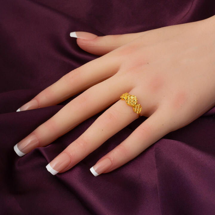 Yaşam Çiçeği 22 Ayar Altın Yüzük - 2