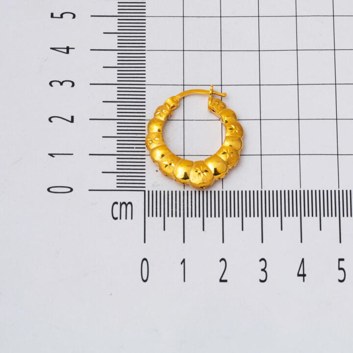 Yaşam Yıldızları 22 Ayar Altın Halka Küpe - 3