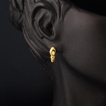 Yılan Tasarım İtalyan 22 Ayar Küpe - 2