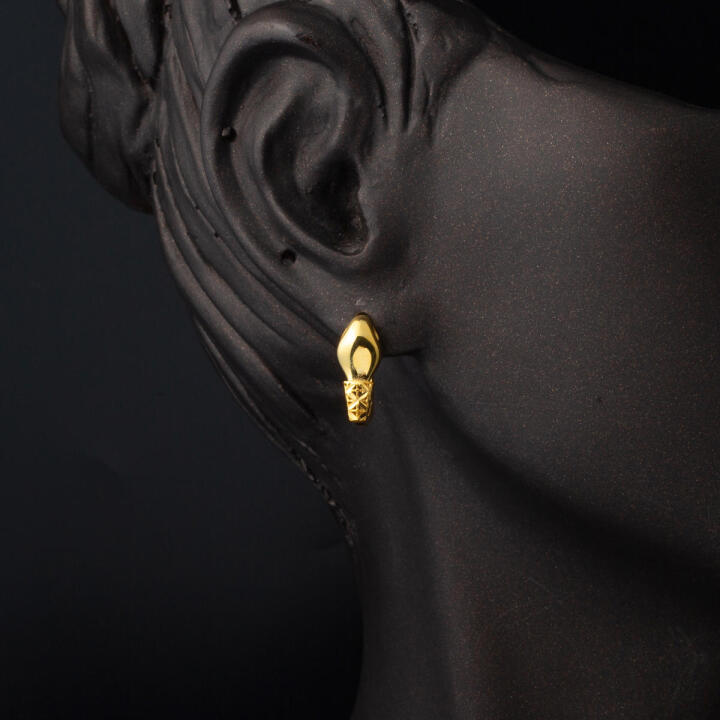 Yılan Tasarım İtalyan 22 Ayar Küpe - 2