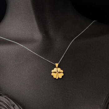 Yonca 22 Ayar Altın Kolye Ucu 2 cm. - 2