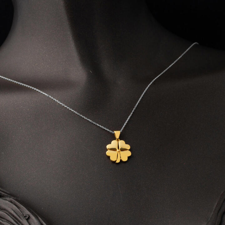 Yonca 22 Ayar Altın Kolye Ucu 2 cm. - 2