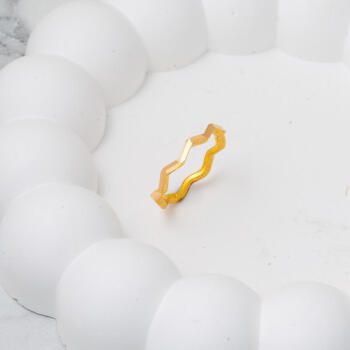 Zikzak Ajda 22 Ayar Altın Yüzük - 4