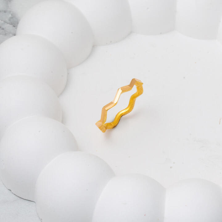 Zikzak Ajda 22 Ayar Altın Yüzük - 4